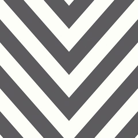 Dutch Wallcoverings - Chevron Black White 12574