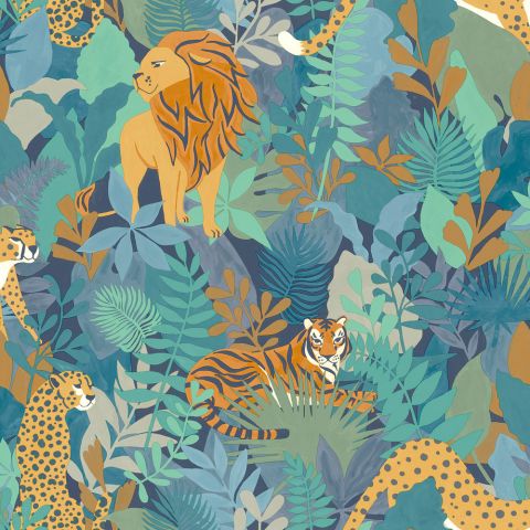 Dutch Wallcoverings - Animal Kingdom Bleu 13073