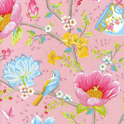 Pip Studio III behang Chinese Garden Pink 341001