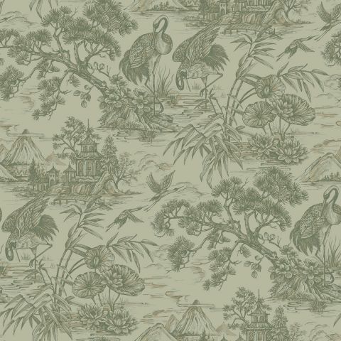 DUTCH WALLCOVERINGS FIRST CLASS ARBORETUM - NATORU SAGE 91704