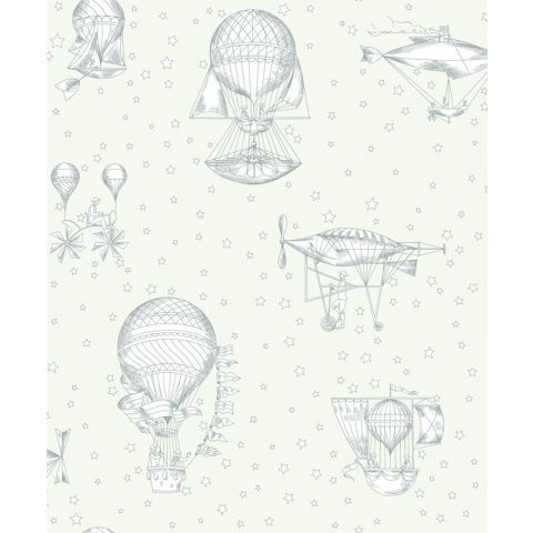 Dutch Wallcoverings - Little Kids - Aeronefs mint - JR3001