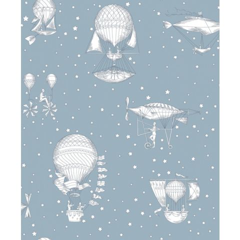 Dutch Wallcoverings - Little Kids - Aeronefs blauwgrijs JR3004