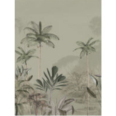 DUTCH WALLCOVERINGS - ANNET WEELINK VOL.1 TROPICAL WILDERNESS GREEN  "REPEATABLE"